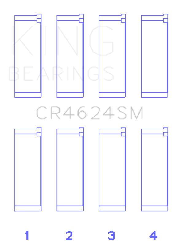 King Engine Bearings Hyundai G4KE / G4KC (Size +075) Rod Bearings (Set of 4)