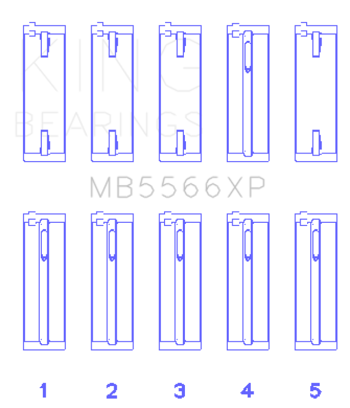 King Engine Bearings Audi A4 1.8L AEB Performance Main Bearing Set - Size +.25mm